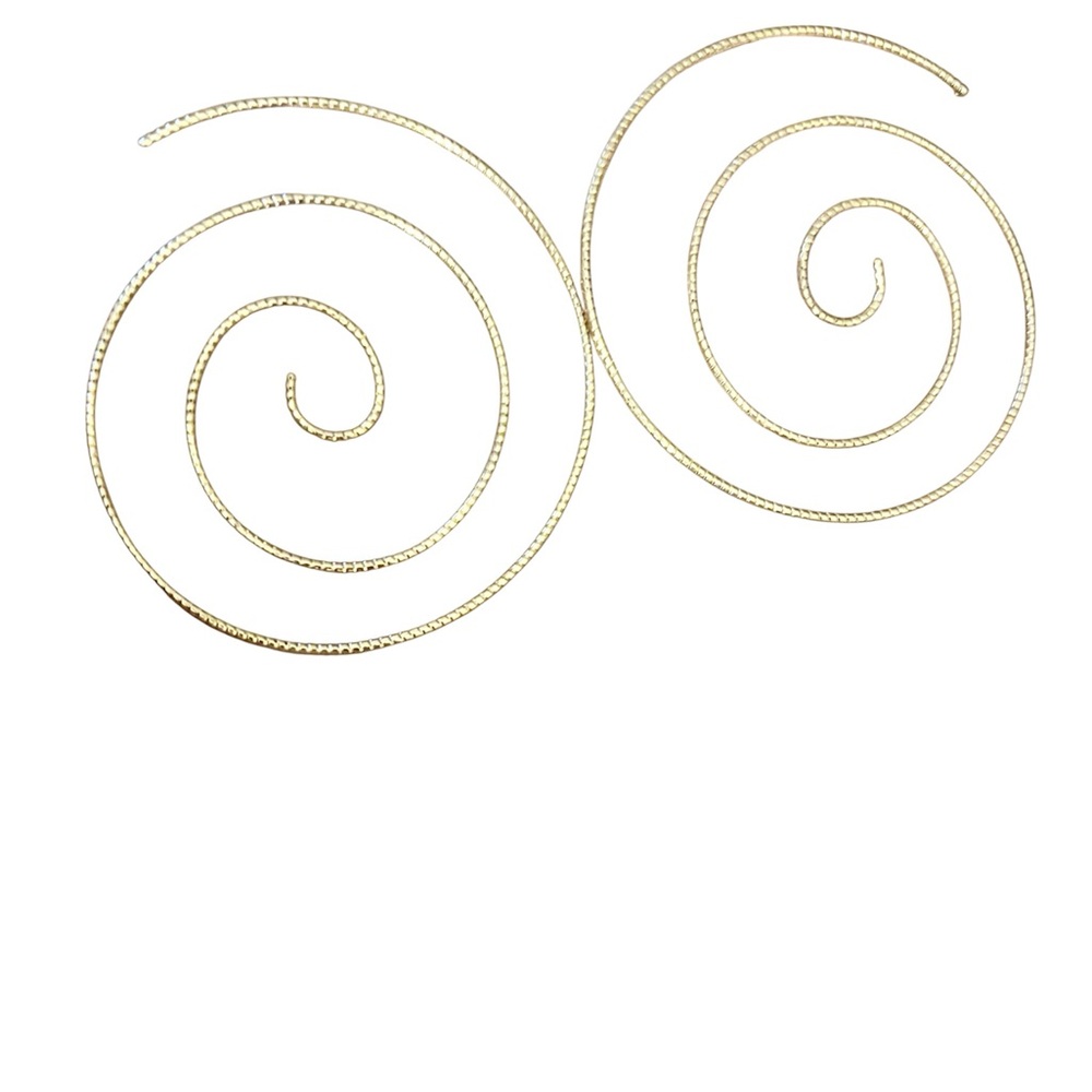 Elegant Gold Spiral Earrings